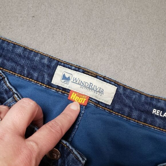 Wind River Men's fleece Lined Jeans, Classic Fit, size 34 T-Max heat winter - Picture 3 of 16